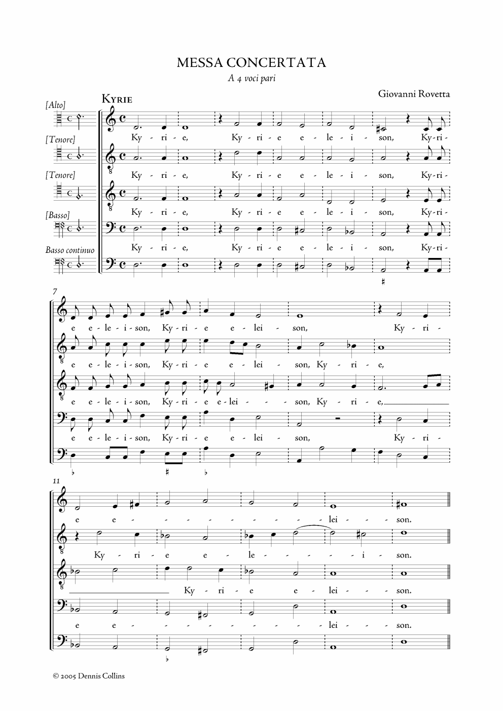 Giovanni Rovetta, Messa concertata